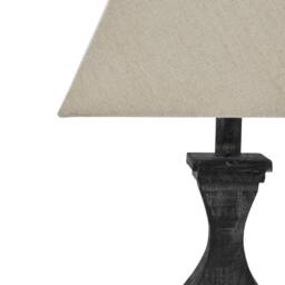 Lemon Pavilion Furniture and Decor Incia Fluted Wooden Table Lamp, Fabric/Wood, L12 x W12 x H53 cm, Brown - thumbnail 3
