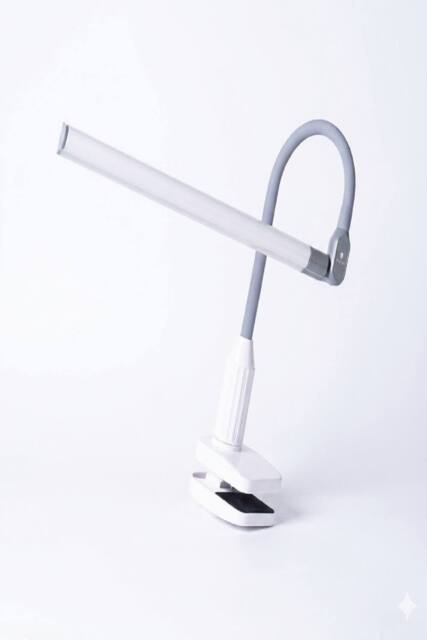 daylight UnoPro Clamp Lamp Task Light with Flexible Arm & Anti-Glare Shade in White - image 1