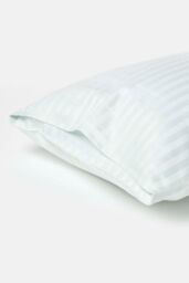 Homescapes Cotton Stripe Kids Pillowcases 40 x 60 cm 330 Thread Count, 2 Pack in Blue - thumbnail 2