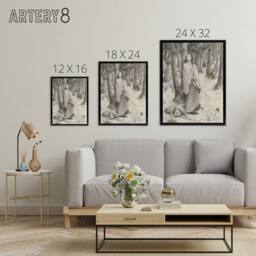 "Artery8 Luc Olivier Merson Joan of Arc Hearing the Voices Framed Canvas Art in Grey - Size: W12"" x H16""" - thumbnail 4