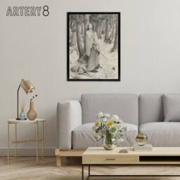 "Artery8 Luc Olivier Merson Joan of Arc Hearing the Voices Framed Canvas Art in Grey - Size: W12"" x H16""" - thumbnail 3