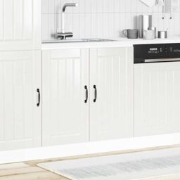 Berkfield Home Sink Base Cabinet Lucca High Gloss White Engineered Wood - thumbnail 2