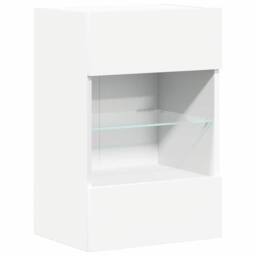 Berkfield Home TV Wall Cabinets with LED Lights 2 pcs White 40x30x60.5 cm - thumbnail 6