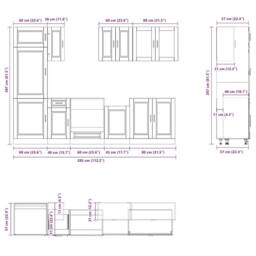 Berkfield Home 8 Piece Kitchen Cabinet Set Kalmar Old Wood Engineered Wood in Brown - thumbnail 8