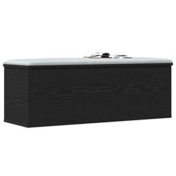 Berkfield Home Storage Box in Black Oak - 102x35x35 cm, Made from Engineered Wood - Size: 102 x 35 x 35 cm - thumbnail 3