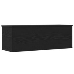 Berkfield Home Storage Box in Black Oak - 102x35x35 cm, Made from Engineered Wood - Size: 102 x 35 x 35 cm - thumbnail 6