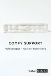 Homescapes Plain Cotton Floor Cushion in White - Size: 40 cm x 40 cm - thumbnail 4