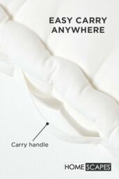 Homescapes Plain Cotton Floor Cushion in White - Size: 40 cm x 40 cm - thumbnail 5
