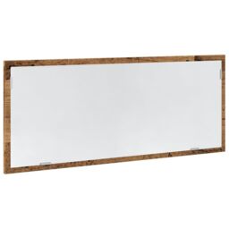 Berkfield Home LED Bathroom Mirror Old Wood 100x8.5x37 cm Engineered Wood in Brown - thumbnail 4