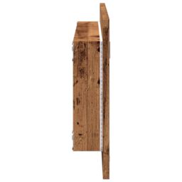 Berkfield Home LED Bathroom Mirror Old Wood 100x8.5x37 cm Engineered Wood in Brown - thumbnail 6