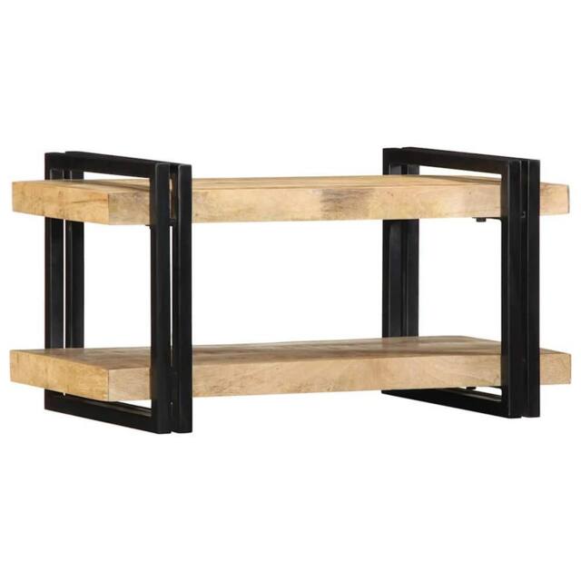 Berkfield Home Wall Shelf 70x33x35 cm Solid Rough Wood Mango in Brown - Size: 70 x 33 x 35 cm - image 1