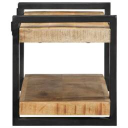 Berkfield Home Wall Shelf 70x33x35 cm Solid Rough Wood Mango in Brown - Size: 70 x 33 x 35 cm - thumbnail 5