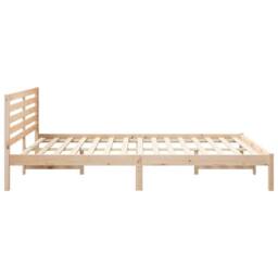 Berkfield Home Elegant with Headboard Adjustable Brown 160 x 220 cm Solid pine wood in Natural - thumbnail 6