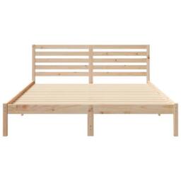 Berkfield Home Elegant with Headboard Adjustable Brown 160 x 220 cm Solid pine wood in Natural - thumbnail 5