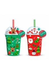 KDMD Christmas Light Up Cold Drink Cups 2 Pack Assorted Designs