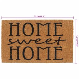 Berkfield Home Door Mat Natural 45x75 cm Tufted Coir in Brown - thumbnail 6