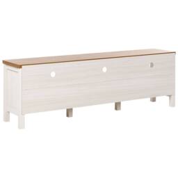 Wyld and Coco TV Stand 3-Drawer White with Warm Top W180 x D39 x H58cm - thumbnail 6