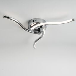 First Choice Lighting Set of 2 Ara - Chrome LED Flush Ceiling Lights in Silver - thumbnail 3