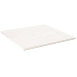 Berkfield Home Table Top White 80x80x2.5 cm Solid Wood Pine Square