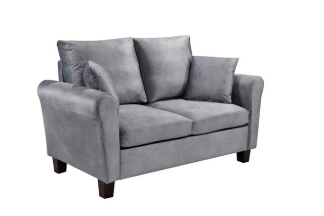 Comfy Living Ltd Brushed Velvet 2 Seater Sofa in Grey