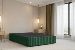 "Nexus Mattresses Ltd Verona Plush Divan Bed Base 4 Drawers - 12"" Footboard & 26"" Headboard in Emerald - Size: Double" - thumbnail 5