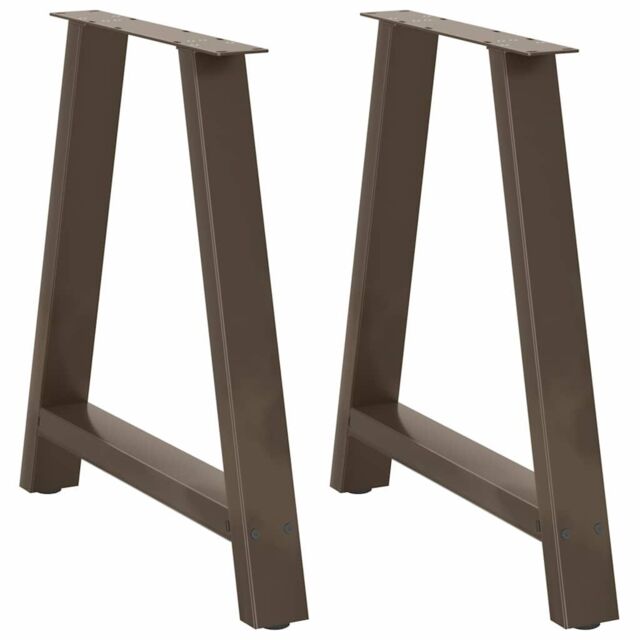 Berkfield Home Coffee Table Legs A-Shaped 2 pcs 70x(72-73) cm Steel in Black - image 1
