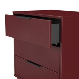 Ready Assembled 2 U Fuji 3 Drawer Chest (Ready Assembled) in Dark Red - thumbnail 5