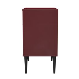 Ready Assembled 2 U Fuji 3 Drawer Chest (Ready Assembled) in Dark Red - thumbnail 2