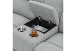 Home Detail Jacob 3 Seater Recliner Sofa With Chaise in Light Grey - thumbnail 5