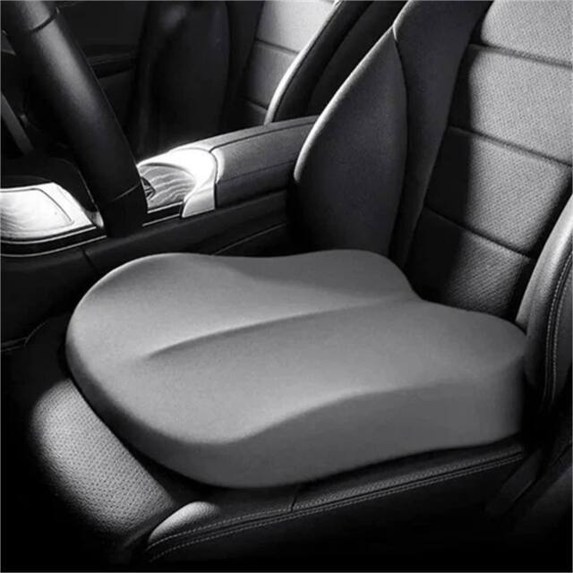 Kelvenix Grey Adult Portable Car Booster Seat, Soft Driving Seat Cushion