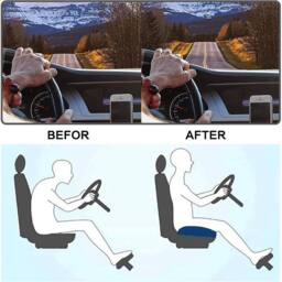 Kelvenix Grey Adult Portable Car Booster Seat, Soft Driving Seat Cushion - thumbnail 5