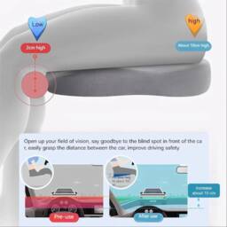 Kelvenix Grey Adult Portable Car Booster Seat, Soft Driving Seat Cushion - thumbnail 3