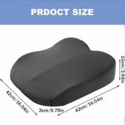 Kelvenix Grey Adult Portable Car Booster Seat, Soft Driving Seat Cushion - thumbnail 2