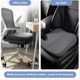 Kelvenix Grey Adult Portable Car Booster Seat, Soft Driving Seat Cushion - thumbnail 4
