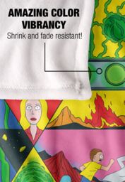 Warner Brothers Rick & Morty Officially Licensed Silky Touch Super Soft Throw Blanket 152 x 127 cm in White - thumbnail 4
