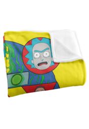 Warner Brothers Rick & Morty Officially Licensed Silky Touch Super Soft Throw Blanket 152 x 127 cm in White - thumbnail 3