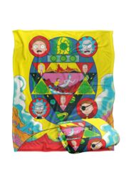 Warner Brothers Rick & Morty Officially Licensed Silky Touch Super Soft Throw Blanket 152 x 127 cm in White - thumbnail 2