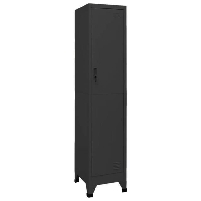 Berkfield Home Locker Cabinet Anthracite 38x45x180 cm Steel in Charcoal - Size: 38 x 45 x 180 cm - image 1