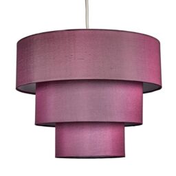 ValueLights Vermont 3 Tier Purple Ceiling Pendant Shade
