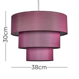 ValueLights Vermont 3 Tier Purple Ceiling Pendant Shade - thumbnail 4