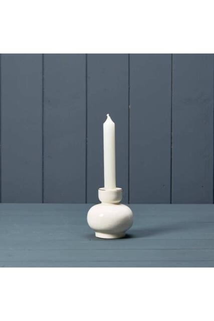 KDMD White Compact Ceramic Candle Holder - image 1