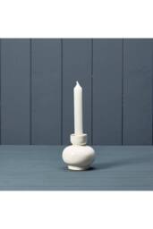 KDMD White Compact Ceramic Candle Holder - thumbnail 1