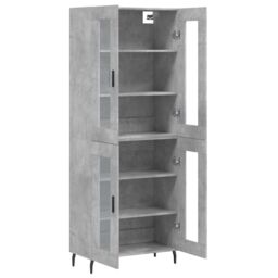 Berkfield Home Highboard Concrete Grey 69.5x34x180 cm Engineered Wood - thumbnail 4