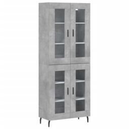 Berkfield Home Highboard Concrete Grey 69.5x34x180 cm Engineered Wood - thumbnail 2