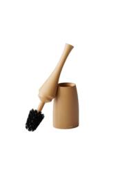 Cosmic Toilet brush & holder, Mandarin, Soft-finish coating, Saku Collection in Taupe - thumbnail 3