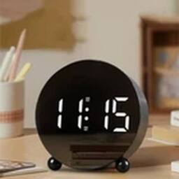 Havendro Digital Clock Bedside Table Alarm Clocks Adjustable Brightness in Black