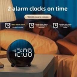 Havendro Digital Clock Bedside Table Alarm Clocks Adjustable Brightness in Black - thumbnail 4