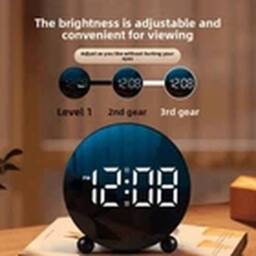 Havendro Digital Clock Bedside Table Alarm Clocks Adjustable Brightness in Black - thumbnail 5