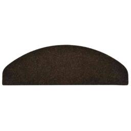Berkfield Home Self-adhesive Stair Mats 15pcs Dark Brown 65x21x4cm Needle Punch - Size: Medium - thumbnail 5