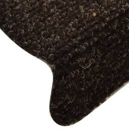 Berkfield Home Self-adhesive Stair Mats 15pcs Dark Brown 65x21x4cm Needle Punch - Size: Medium - thumbnail 6